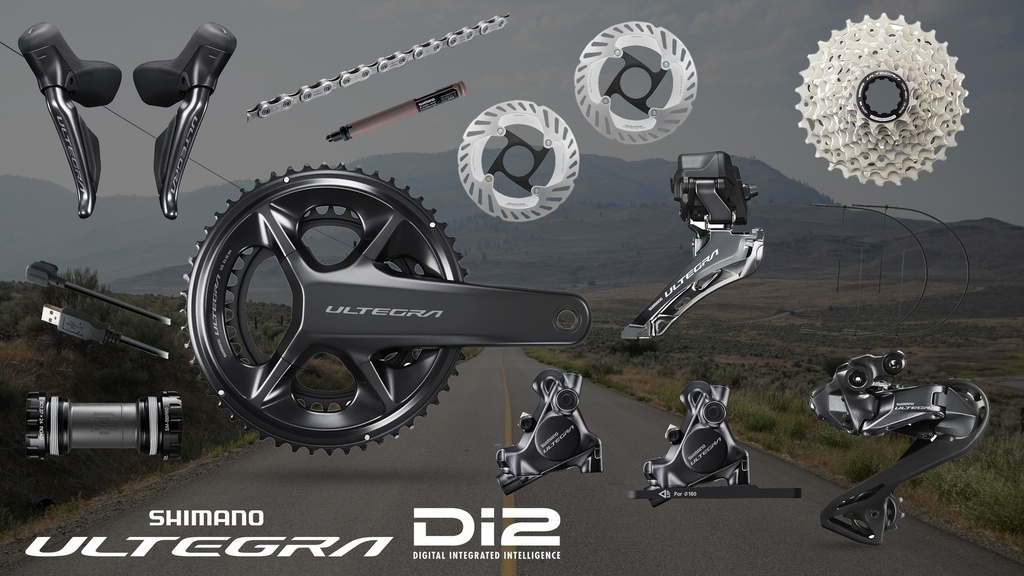 Group Set Road SHIMANO Ultegra Di2 R8100 2x12-Spd Hydraulic