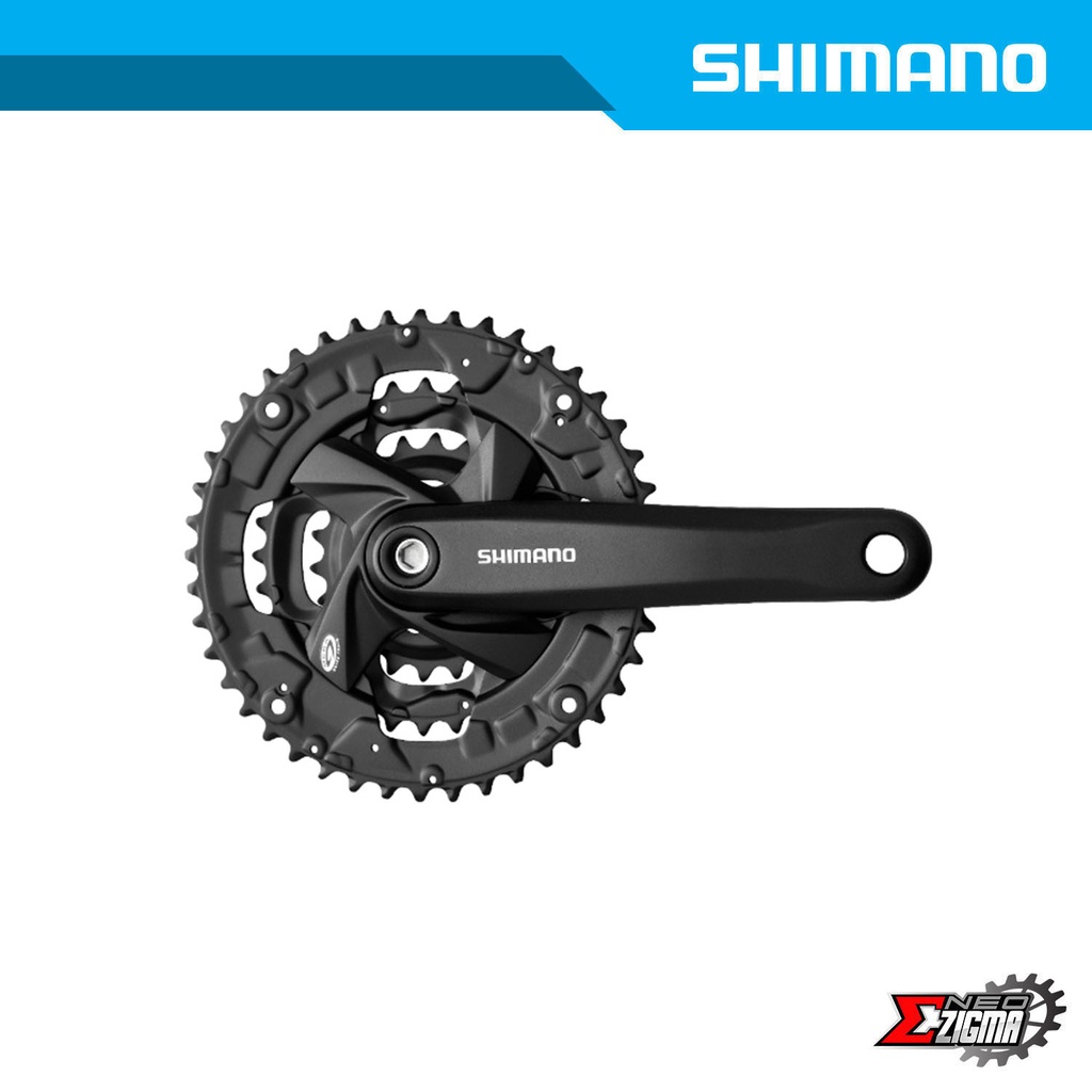 Chainwheel MTB SHIMANO Altus FC-M371L 44x32x22x170mm 9-Spd AFCM371C422XL Black