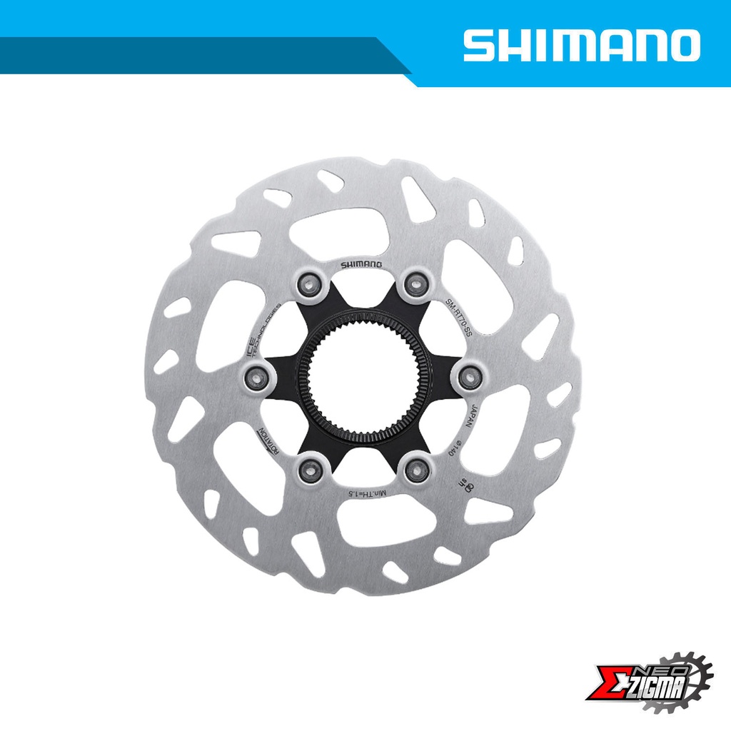 Disc Rotor MTB / ROAD SHIMANO SLX RT70SS 140mm w/ Large Lock Ring Center Lock ISMRT70SSE