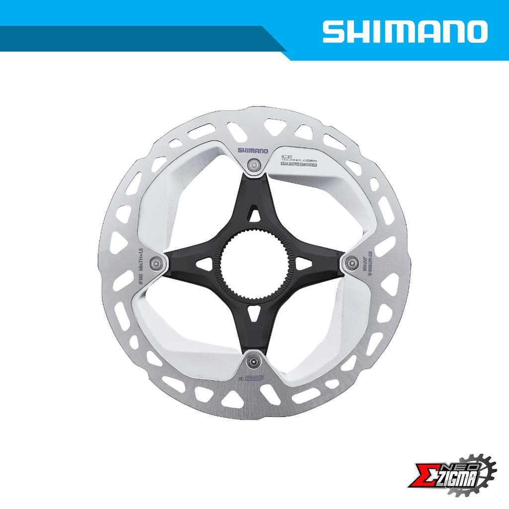 Disc Rotor MTB SHIMANO XT RTMT800S 160mm w/ Large Lock Ring Center Lock IceTech Freeza Radiator Fin Ind. Pack IRTMT800SE