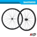 Wheel Set Road SHIMANO Dura-Ace WH-R9270-C36-TL 12mm E-thru Tubeless Disc Brake Clincher Full Carbon For 12-Spd 100/142mm Ind. Pack EWHR9270C36LFEREDB