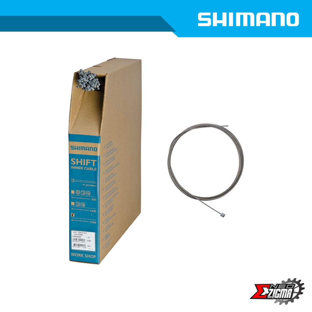 Inner Shifter Cable SHIMANO Others Steel 2100mm 100/box Ind. Pack Y60098520