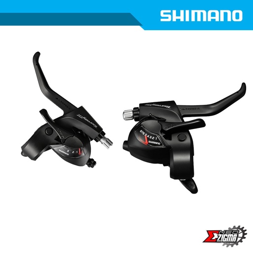 [STSH128E] Shifter Lever MTB SHIMANO Tourney ST-TX800 3x8-Spd Front/Rear Ind. Pack ESTTX800P8AL